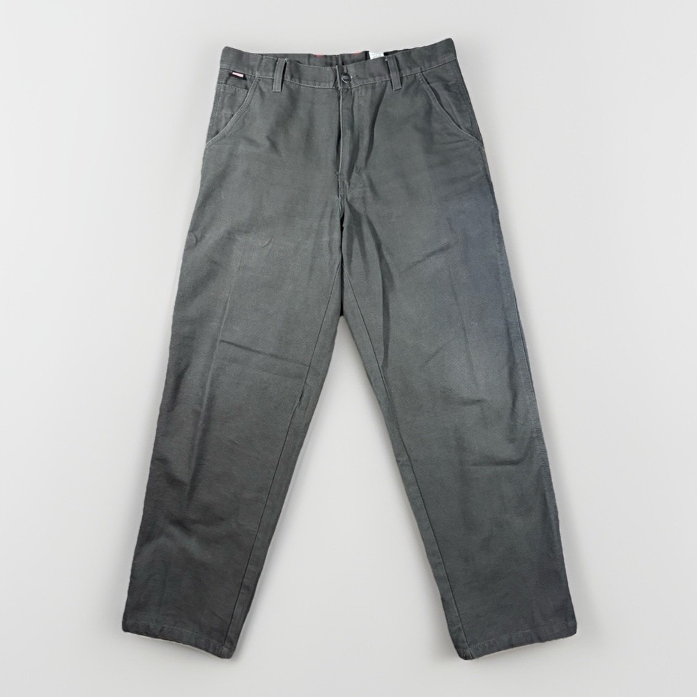 Craftsman Work Pants Mens 32x30 Gray Cotton Canvas Straight Leg Utility - Picture 3 of 10